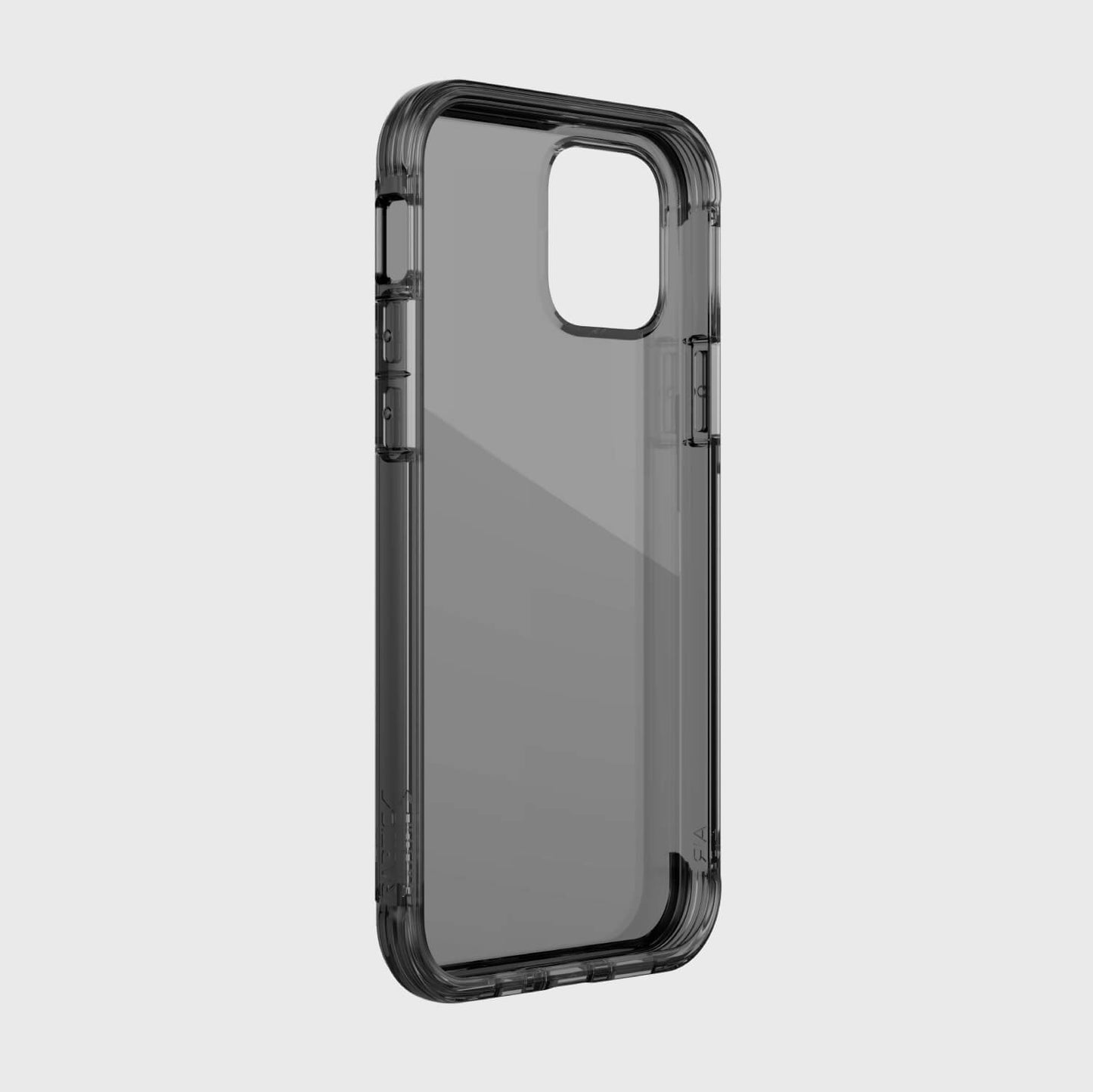 The back view of a Raptic AIR iPhone 12 Pro Max Case with 4-metre drop protection.