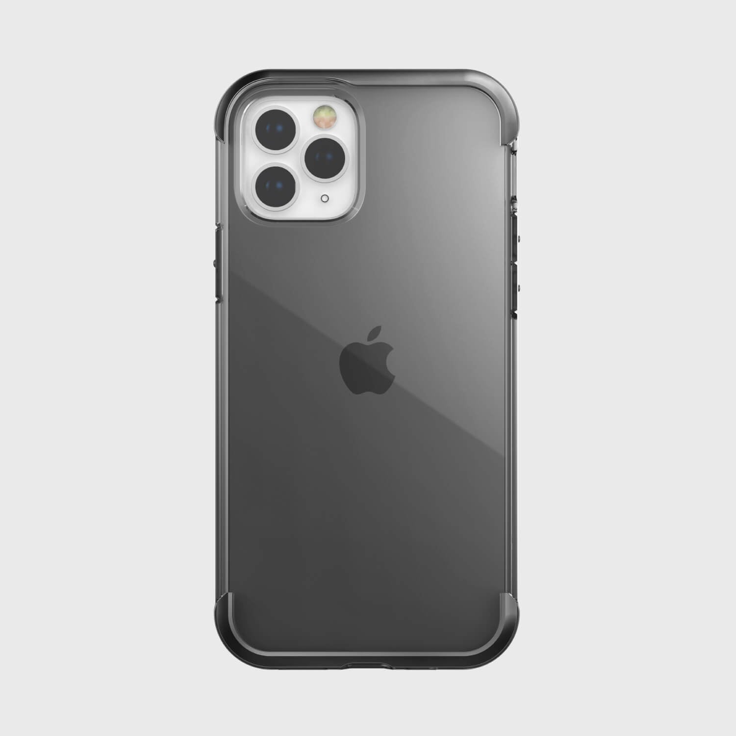 The back view of an iPhone 12 & iPhone 12 Pro case in black with Raptic Air, offering 13-foot drop protection.