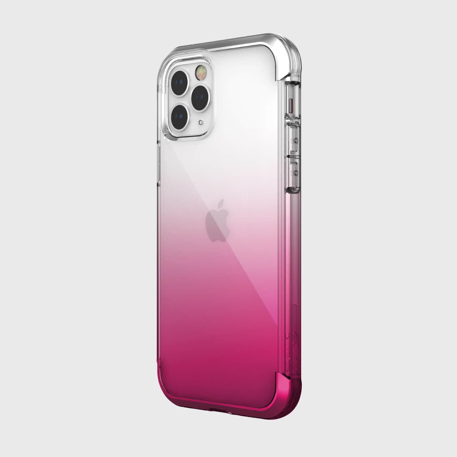 Showing a iPhone 12 Pro in a pink gradient Raptic Air case