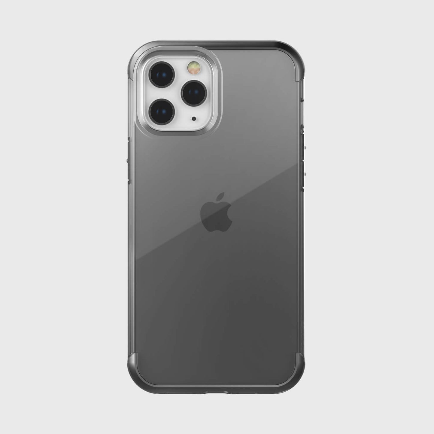 The back view of a Raptic iPhone 13 Case - AIR in black, providing 13 foot drop protection and wireless charging compatibility.