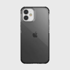 The back view of a black Raptic iPhone 12 Mini Case with 2-metre drop protection.