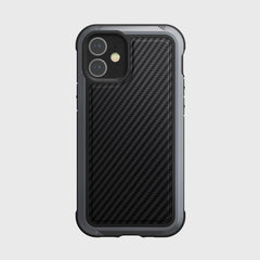 The luxury carbon fiber case for the iPhone 11 offers 3-metre drop protection and is known as iPhone 12 Mini Case - LUX by Raptic.