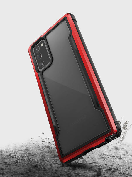 The X-Doria Samsung Galaxy Note 20 Case - SHIELD Red provides military-grade drop protection against drops on concrete and comes with free shipping.