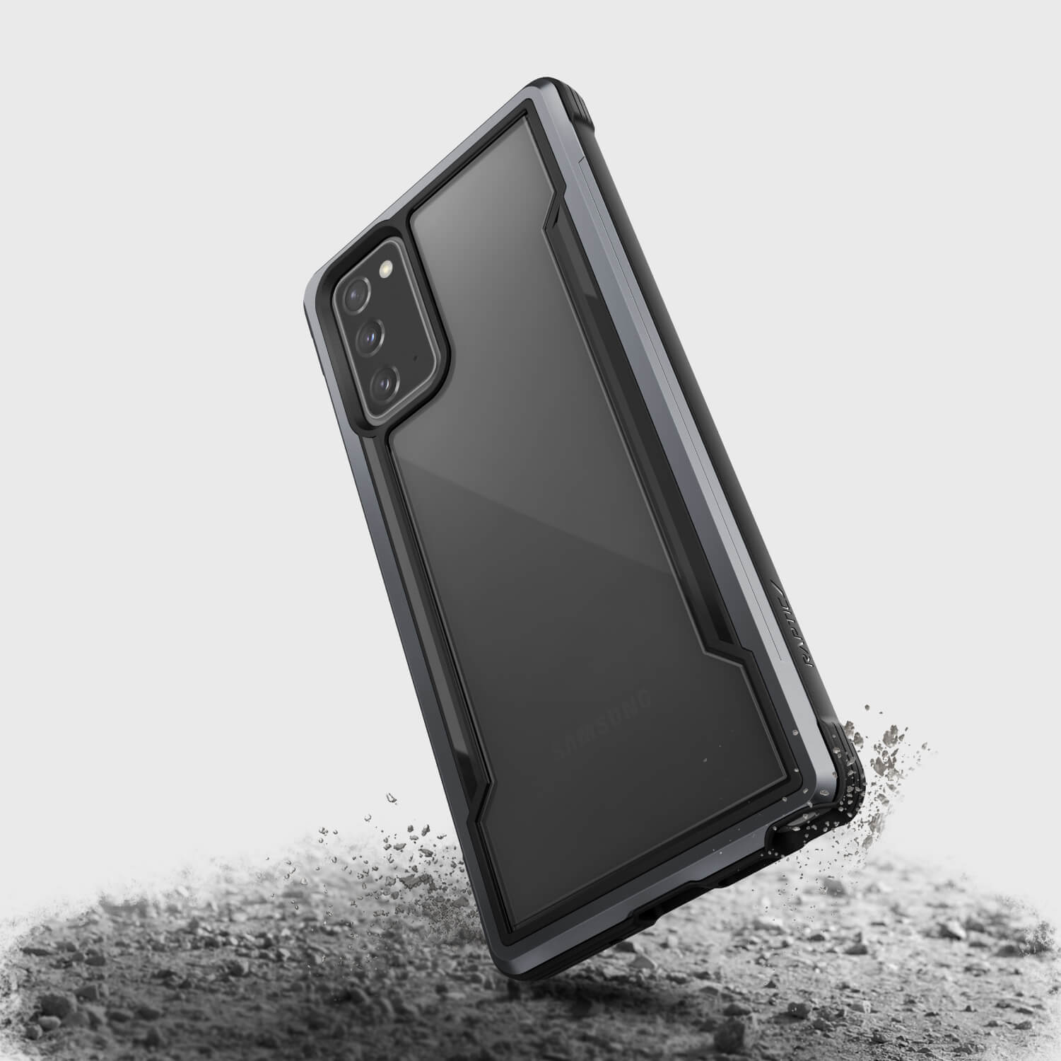 The Raptic Galaxy Note 20 Case - SHIELD Black offers drop protection and wireless charging compatibility.