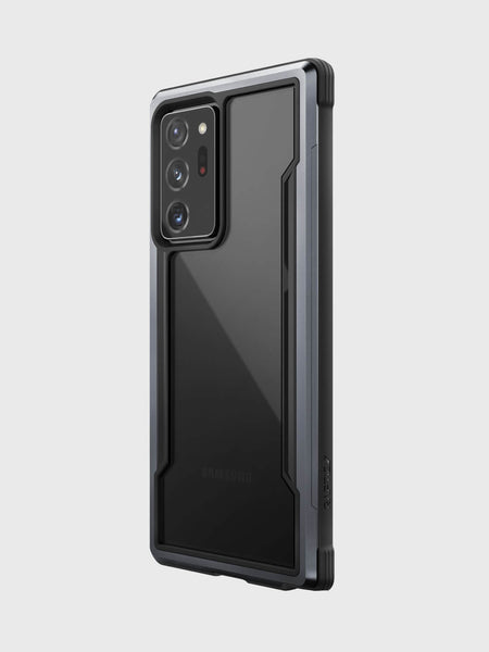 Showing a Note 20 Ultra in a black Raptic shield case