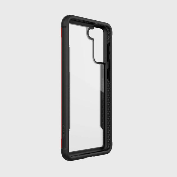 The back view of the X-Doria Samsung Galaxy S21 Case Raptic Shield Red.