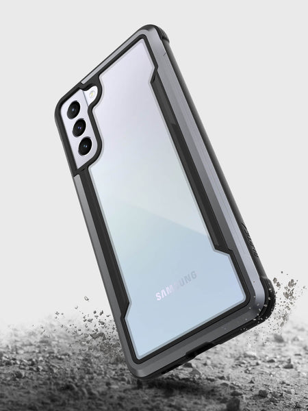 The X-Doria Samsung Galaxy S21 Case Raptic Shield Black is shown with a lifetime warranty.