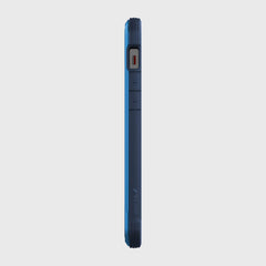 The back view of a blue Raptic iPhone 12 Pro Max case.