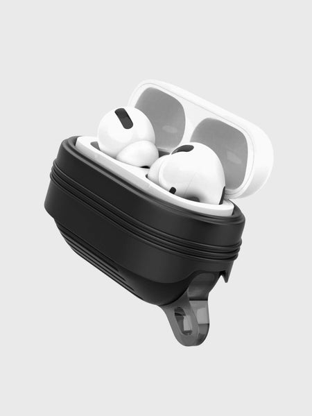 A Raptic Apple AirPods Pro Case - RADIUS made of silicone is shown on a white background, providing protection for the airpods.