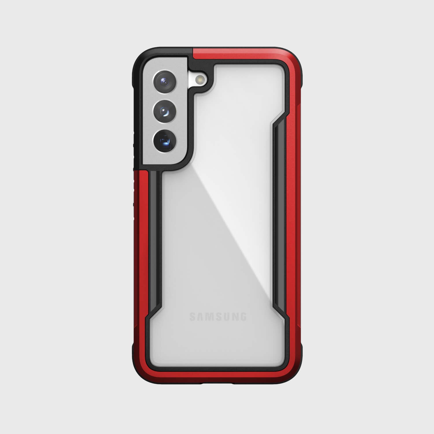 Raptic Samsung Galaxy S22 Case - SHIELD - red, sleek style.