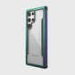 A Raptic Samsung Galaxy S22 Ultra Case - SHIELD with a blue and green trim.