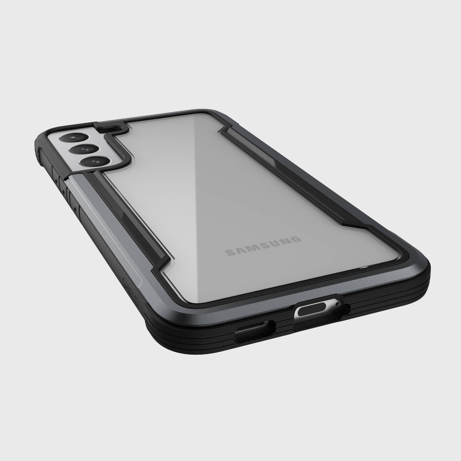 The Raptic Samsung Galaxy S23+ Case - SHIELD is shown in black.