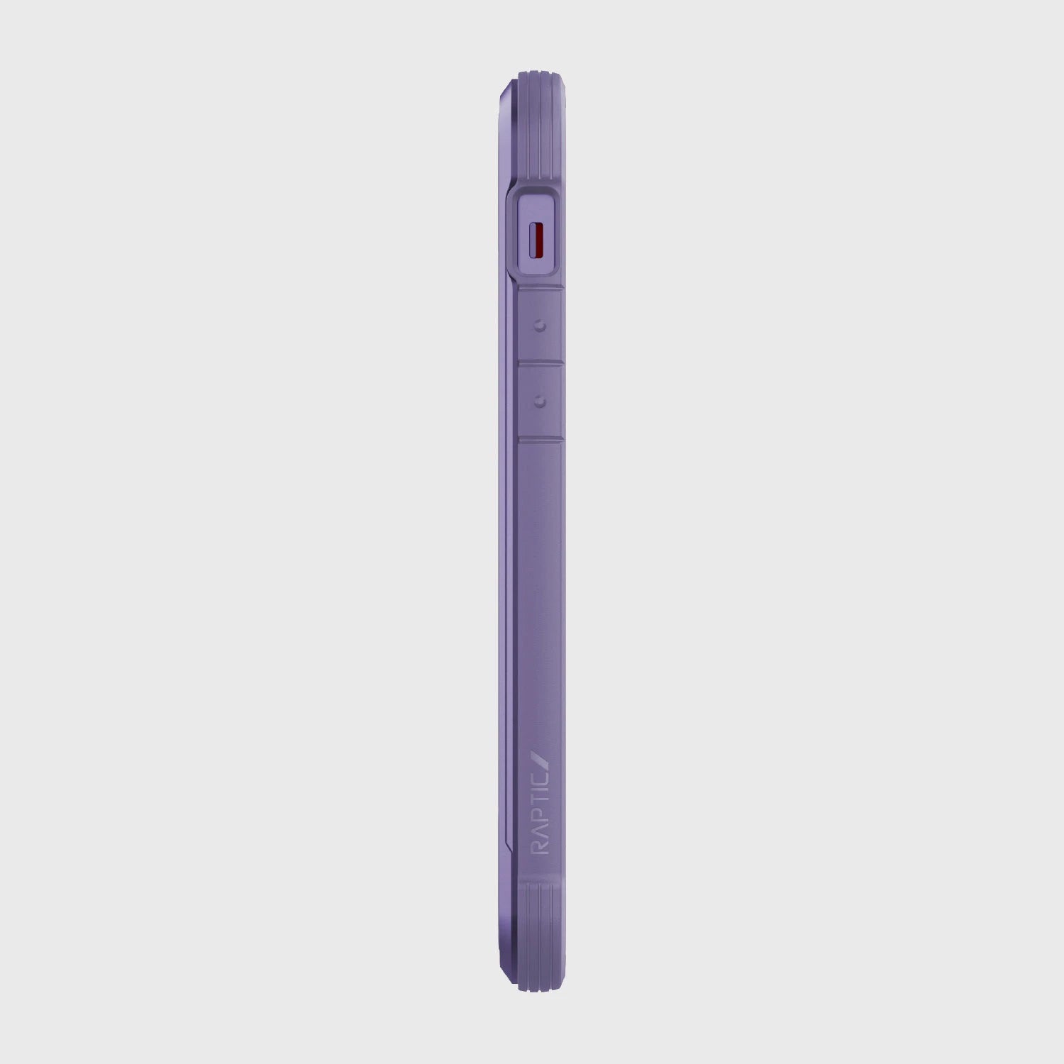 The back of a purple Raptic iPhone 12 & iPhone 12 Pro Case - SHIELD on a white background, providing exceptional protection for your device.