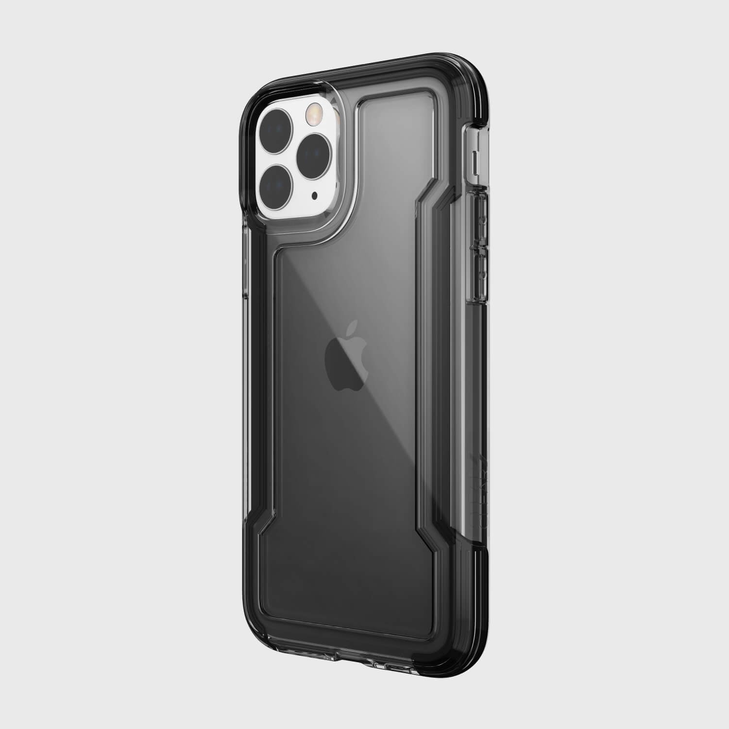 The Raptic Clear iPhone 11 Pro Max Case offers drop protection in black.