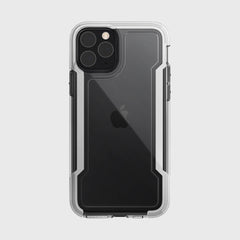 The Raptic Clear iPhone 11 Pro Max case is showcased on a white background.
Revised Sentence: The Raptic CLEAR iPhone 11 Pro Max case is showcased on a white background.