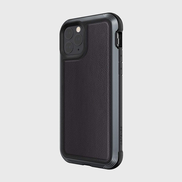 Raptic's iPhone 11 Pro Max Case - LUX, shown from the back, features an impact-resistant polycarbonate build with a textured finish. Its sleek design ensures robust protection and wireless charging compatibility.