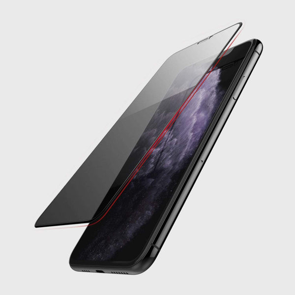 The iPhone 13 Pro Screen Protector - PRIVACY from Raptic is shown with a thin protective layer.