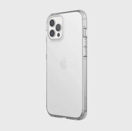 Showing an iPhone 12 Pro in a Raptic Clear case