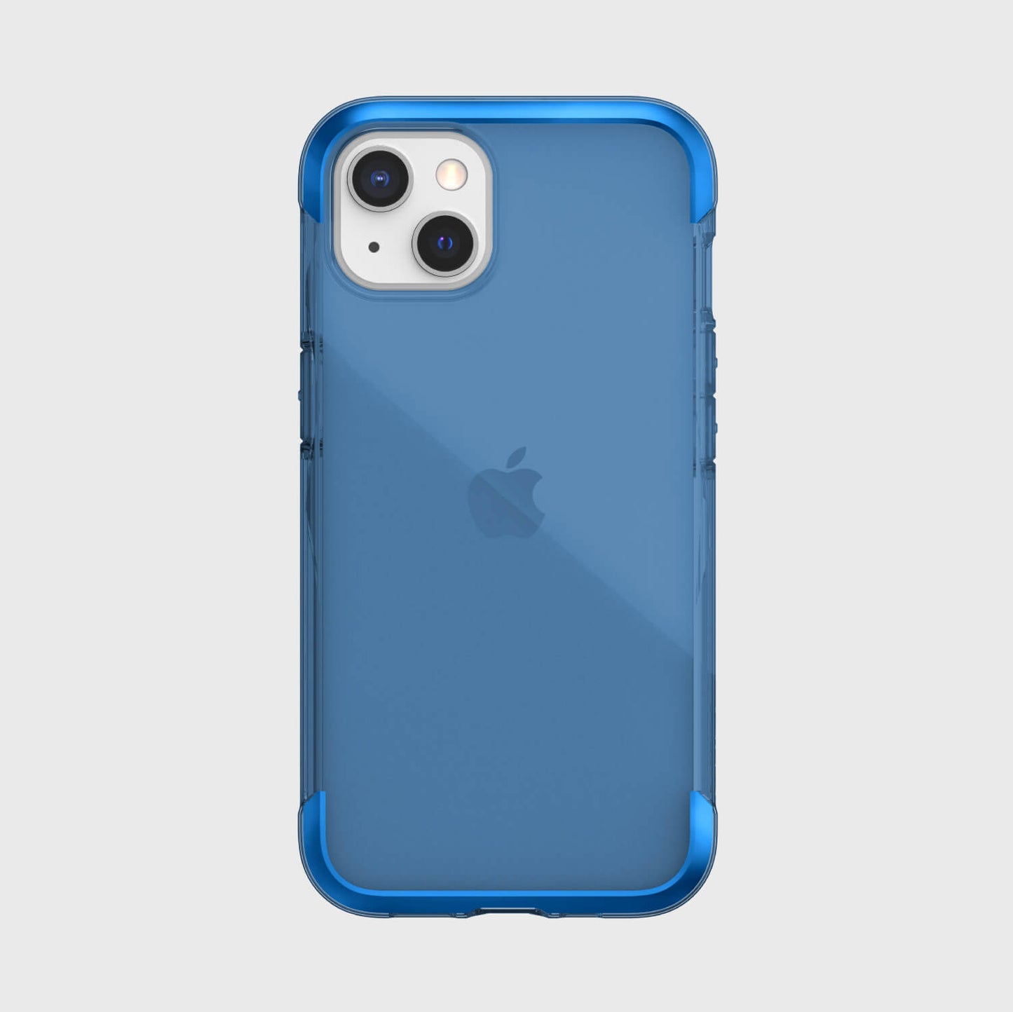 The wireless charging compatible back of an iPhone 13 Case - AIR by Raptic, offering 13 foot drop protection.