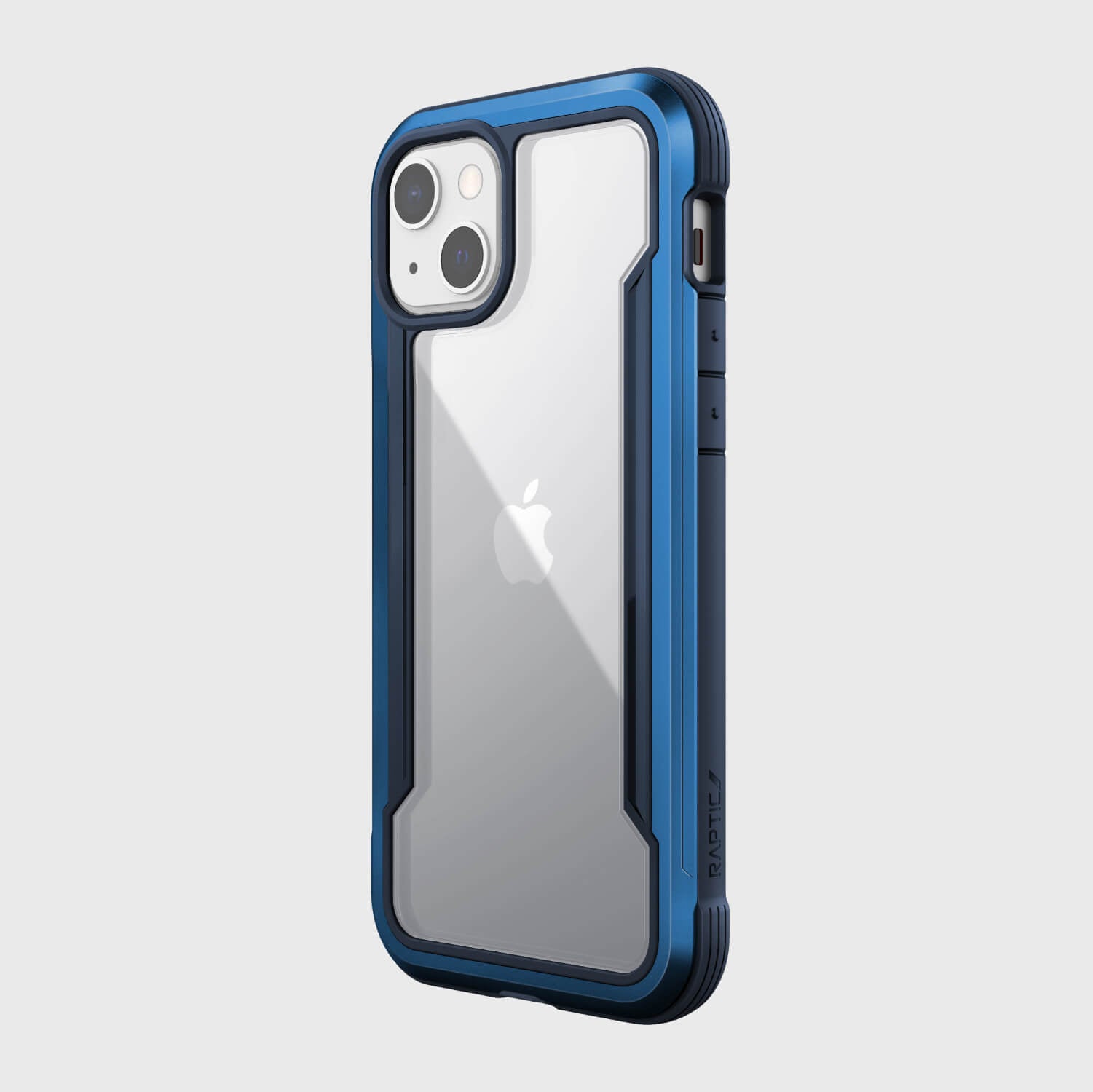 The back view of the blue Raptic iPhone 13 Case - SHIELD PRO with drop protection.