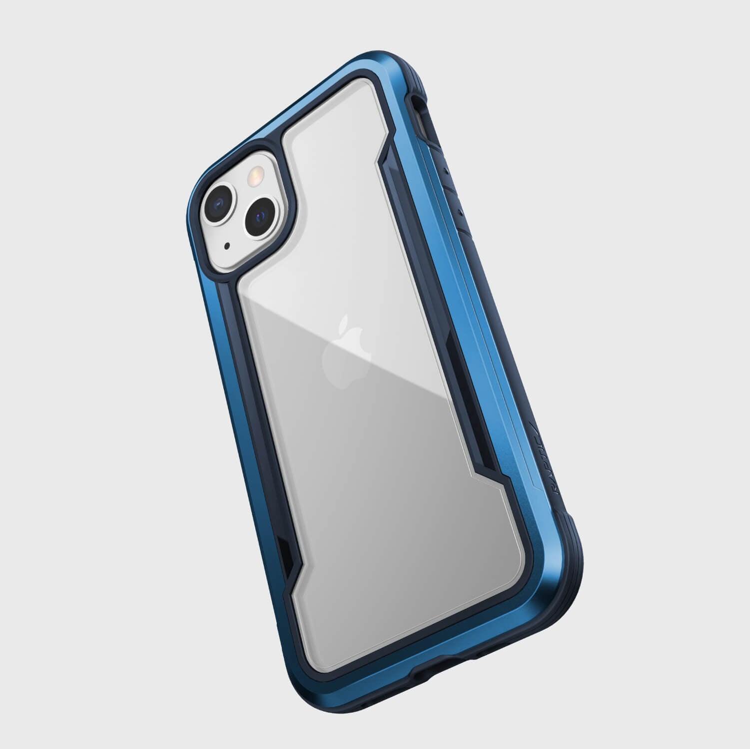 The back of an iPhone 13 Mini Case - SHIELD PRO in blue.