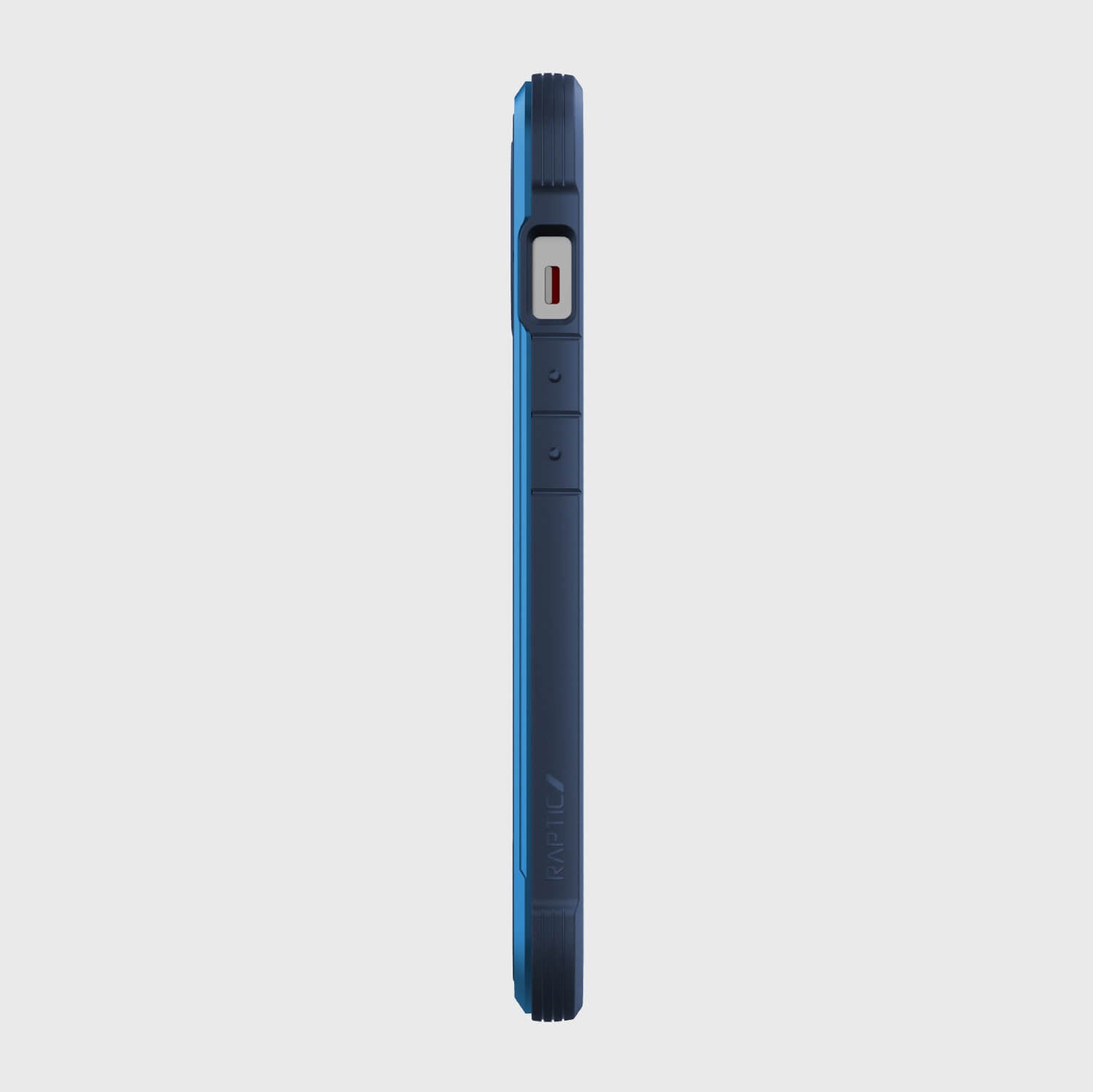 The back view of a blue iPhone 13 Mini Case - SHIELD PRO by Raptic.