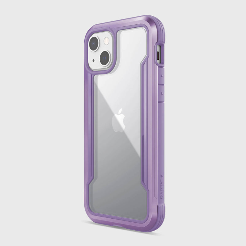 The purple iPhone 13 Mini Case - SHIELD PRO by Raptic is shown on a white background.
