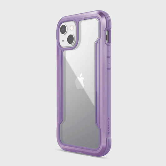 The purple iPhone 13 case, SHIELD PRO, is shown on a white background.