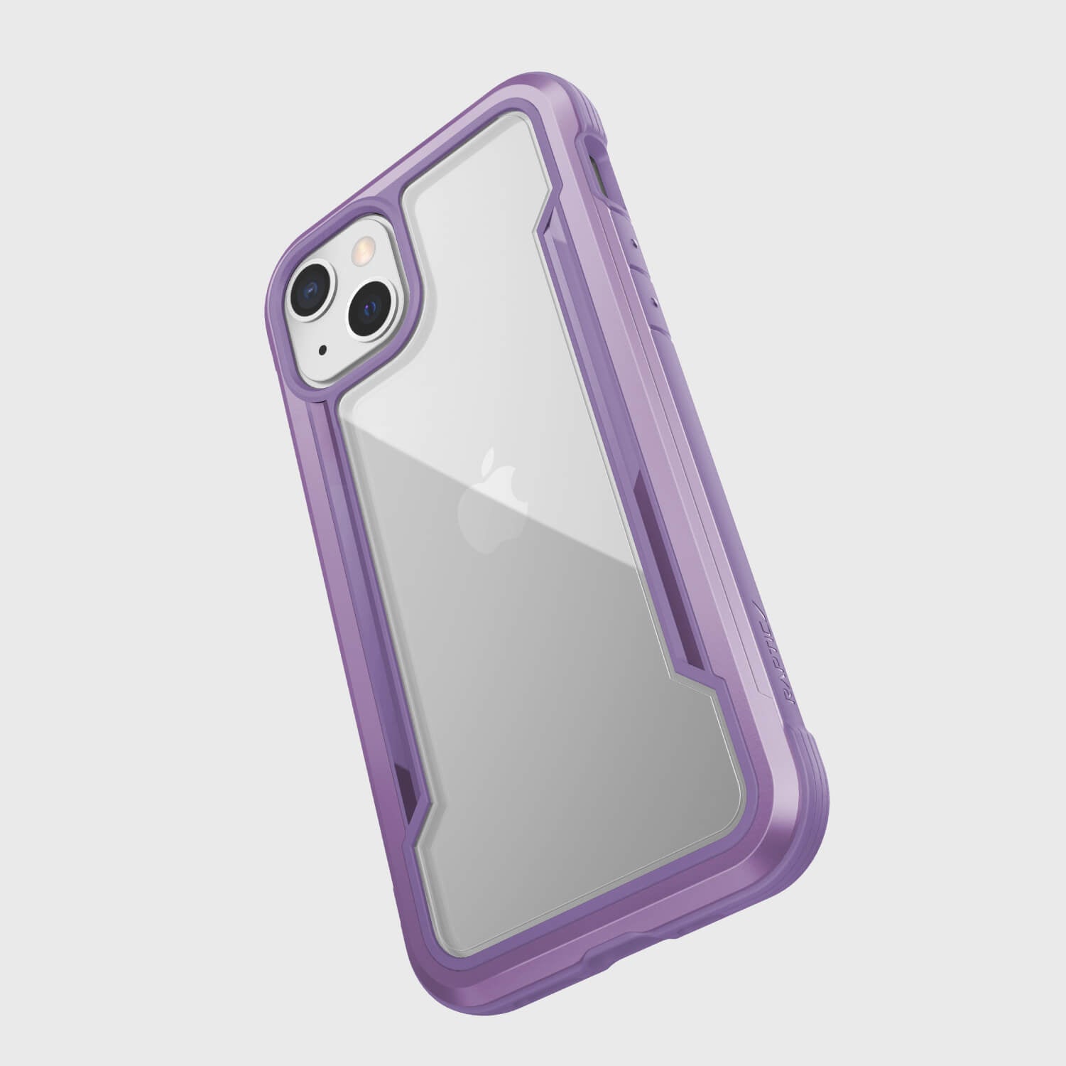 The back view of an Raptic Shield Pro iPhone 13 Case - SHIELD PRO in purple, providing drop protection.