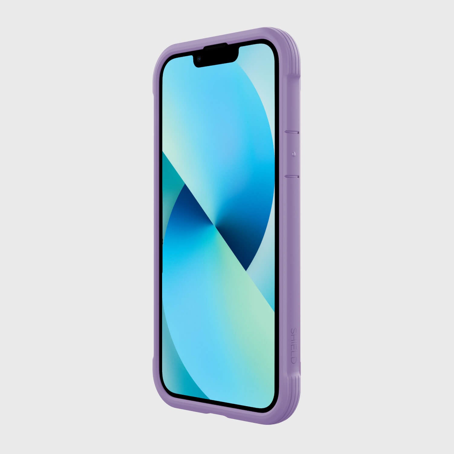 A purple iPhone 13 Mini Case - SHIELD PRO by Raptic on a white background.