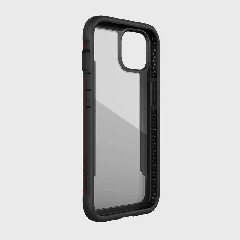 The iPhone 13 Mini Case - SHIELD PRO by Raptic is black and red.