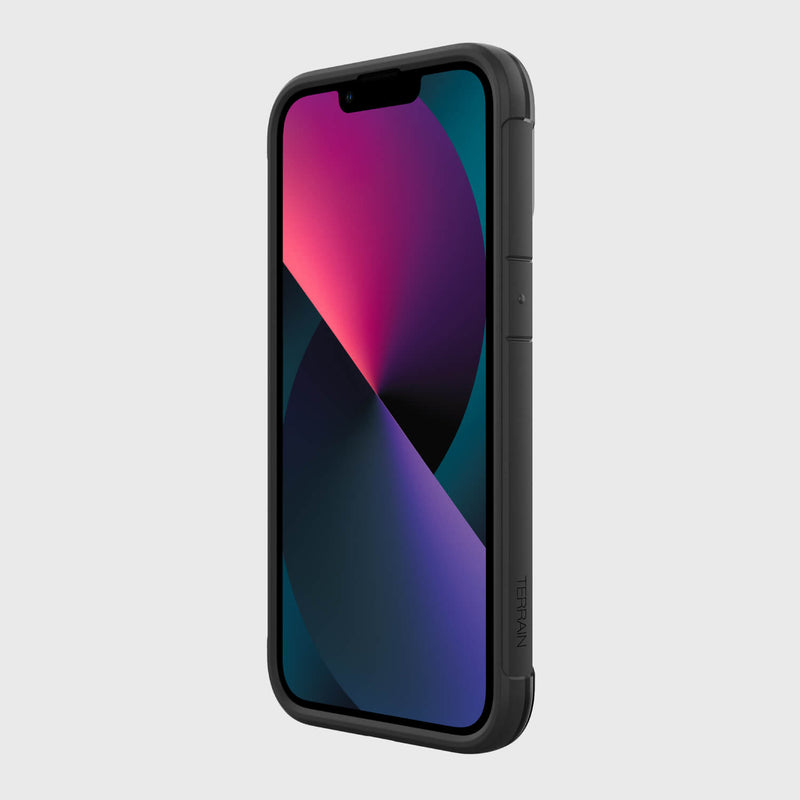 The iPhone 13 Case - TERRAIN by Raptic is shown on a white background.
