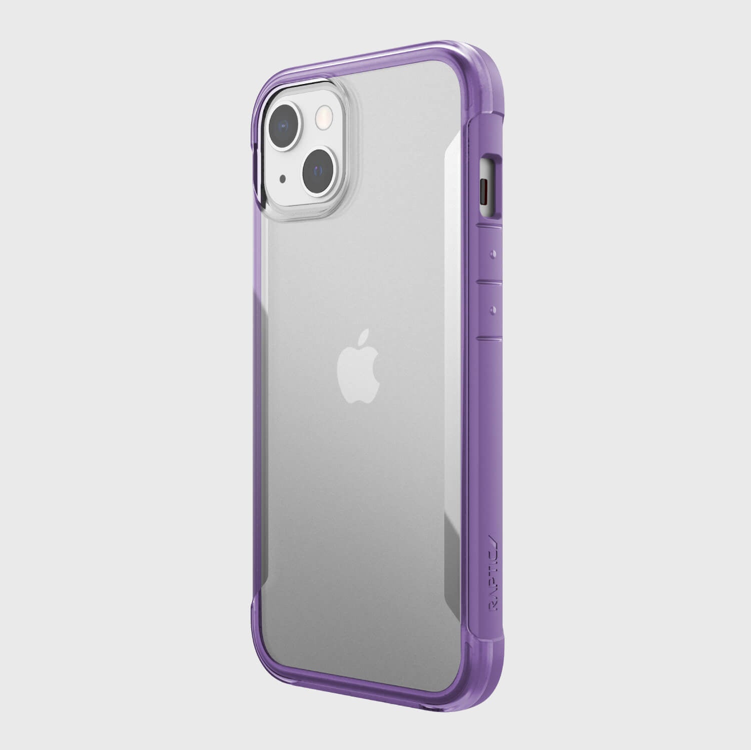 The back view of a Raptic TERRAIN iPhone 13 Case in a stunning purple color.