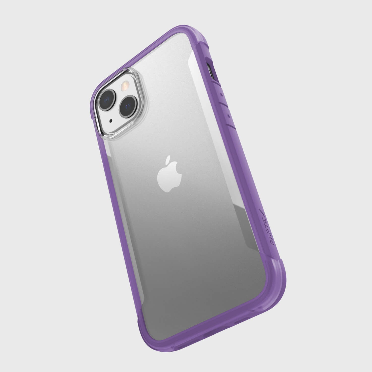 The eco-friendly back view of an iPhone 13 Case - TERRAIN in purple from Raptic.