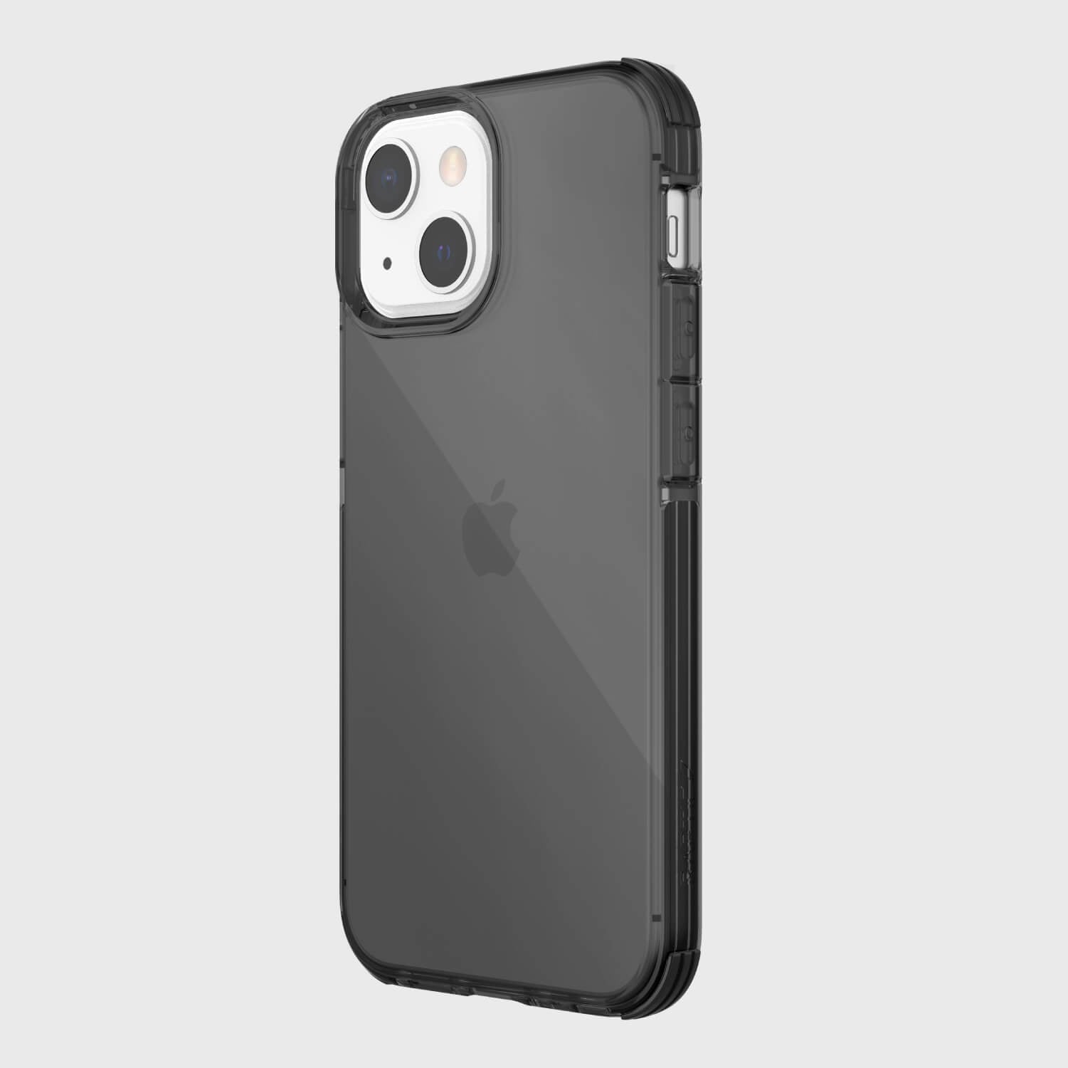 The back view of a black Raptic iPhone 13 Mini Case - CLEAR.