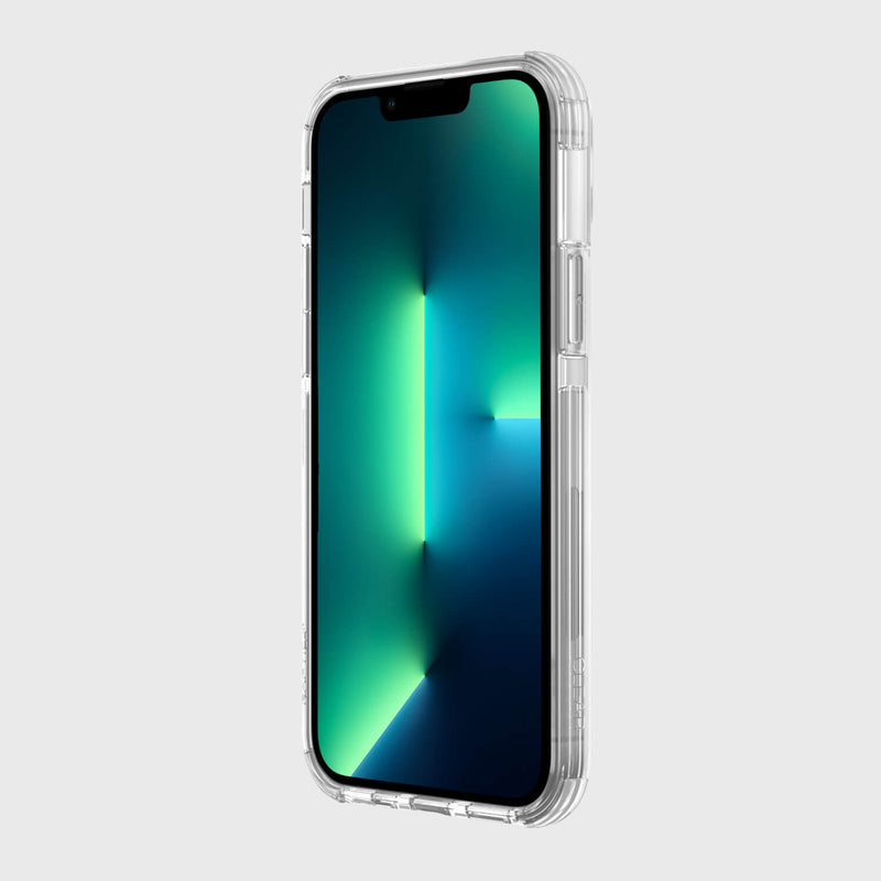 A Raptic clear iPhone 14 Pro case on a white background.