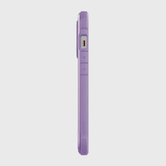 A purple Raptic Shield Pro iPhone 13 Pro Case on a white background providing drop protection for iPhone 13 Pro.