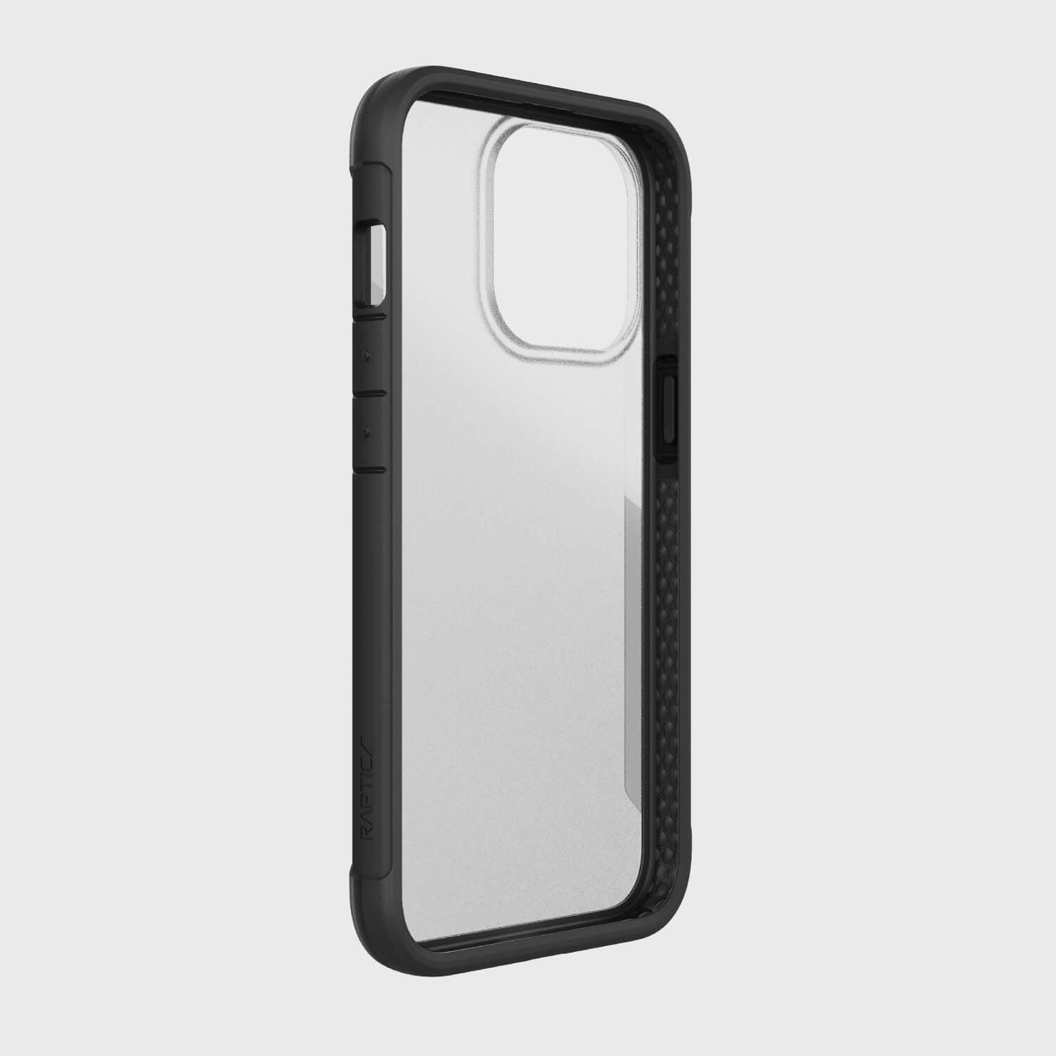 Eco-friendly Raptic iPhone 13 Pro Case - TERRAIN - black.