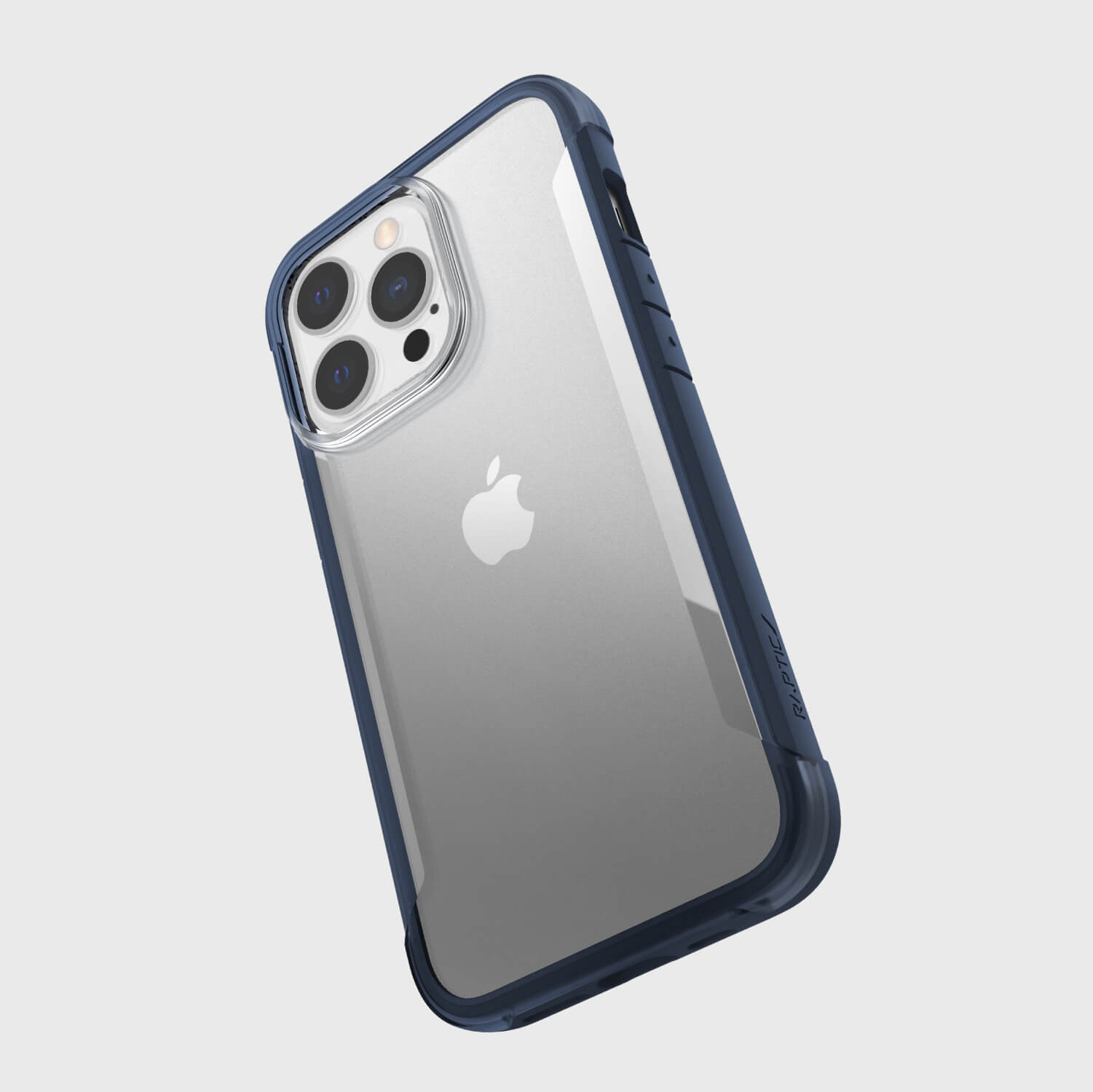 An eco-friendly, biodegradable iPhone 13 Pro Case - TERRAIN in blue by Raptic.
