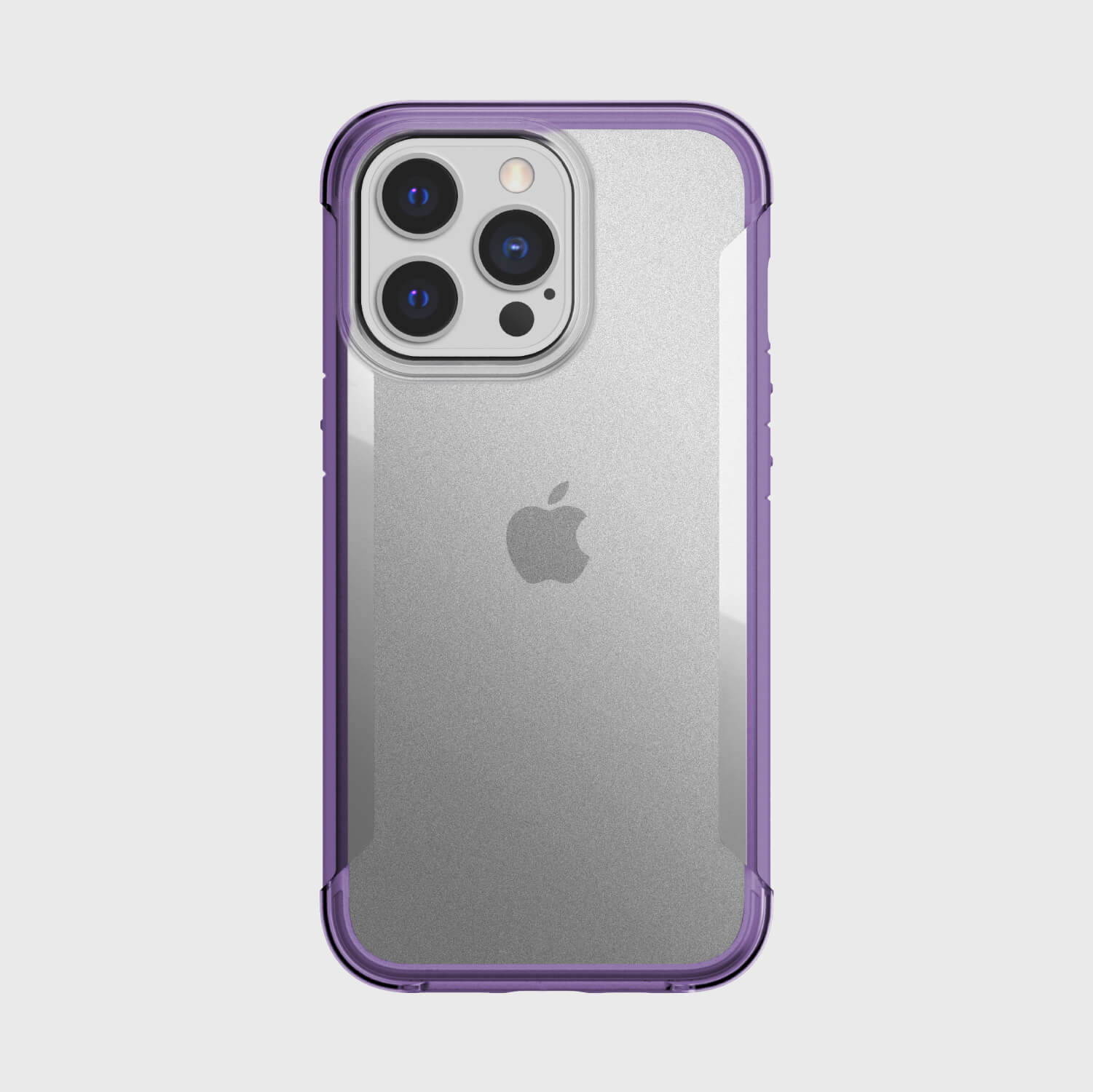 The back view of an eco-friendly iPhone 13 Pro Case - TERRAIN in purple from Raptic.