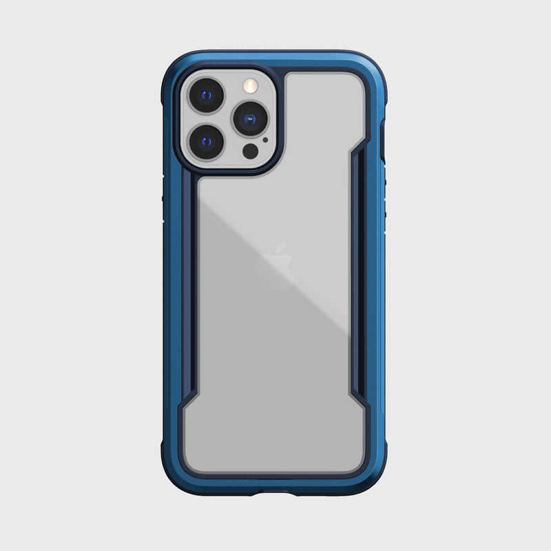 The iPhone 13 Pro Max Case - SHIELD PRO, by Raptic, is shown in blue.