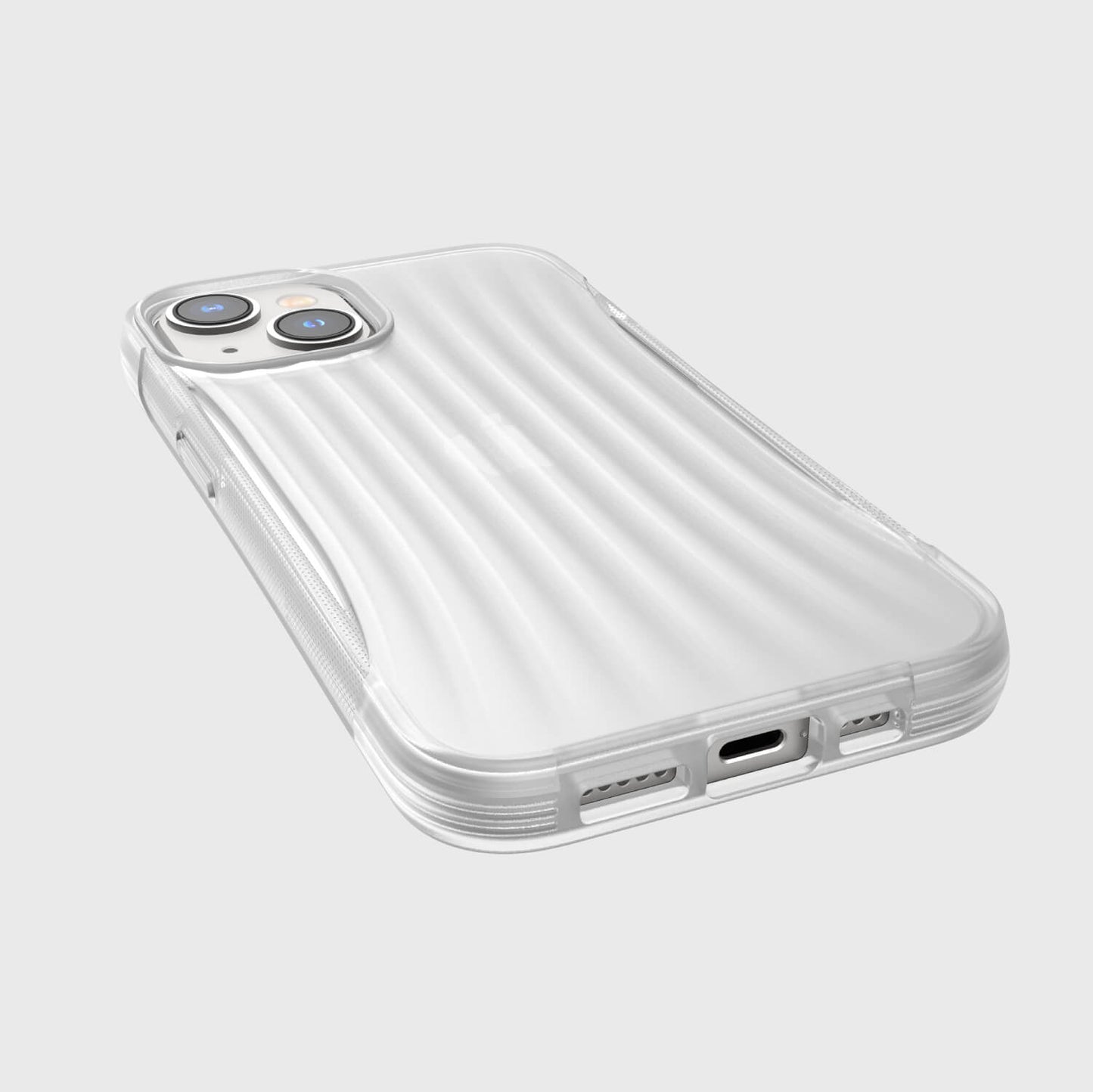 The back of an iPhone 14 Case ~ Clutch by Raptic on a white background.