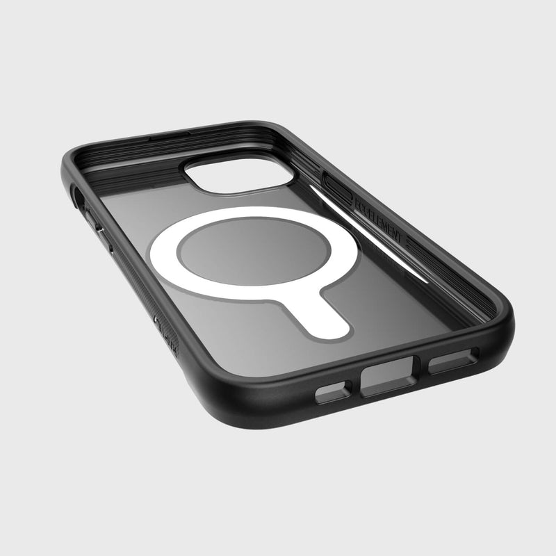 A Raptic iPhone 14 Case ~ Clutch MagSafe with a magnifying glass on it.
