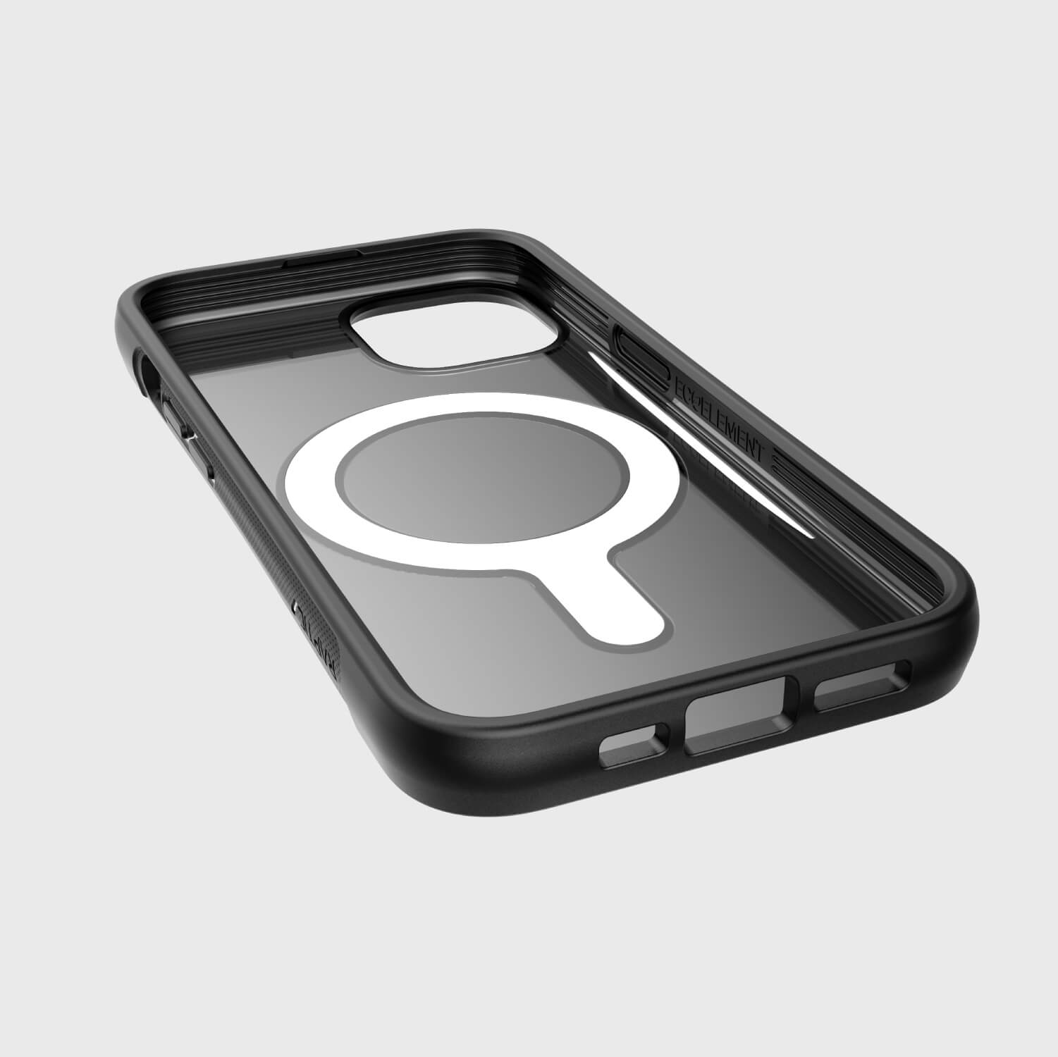 A Raptic iPhone 14 Case ~ Clutch MagSafe with a magnifying glass on it.