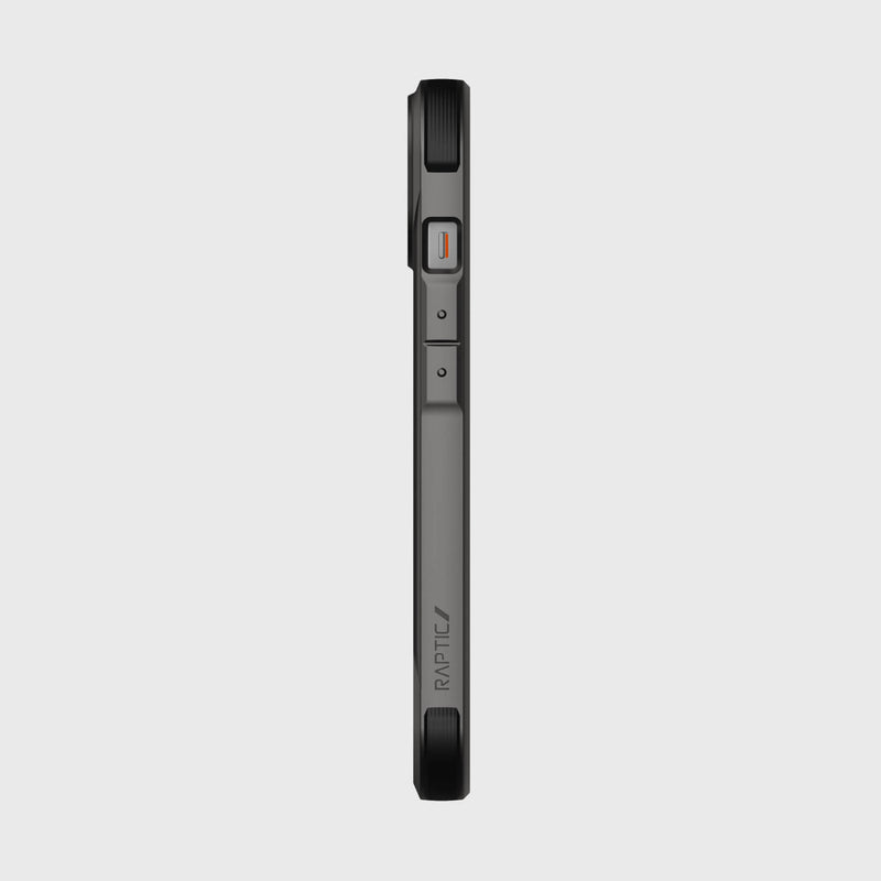 The back of a Raptic iPhone 14 Case - Fort Built for MagSafe with MagSafe compatibility on a white background.