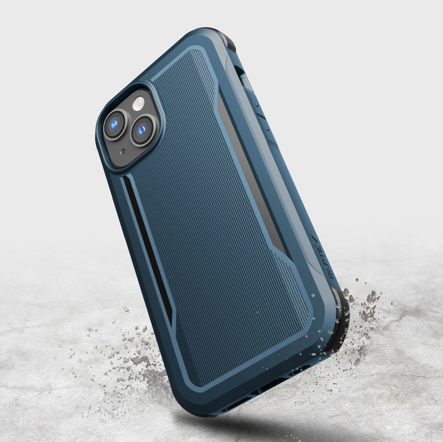 The blue iPhone 14 case - Fort Built for MagSafe, provided by Raptic, provides MagSafe compatibility and military-grade drop protection.