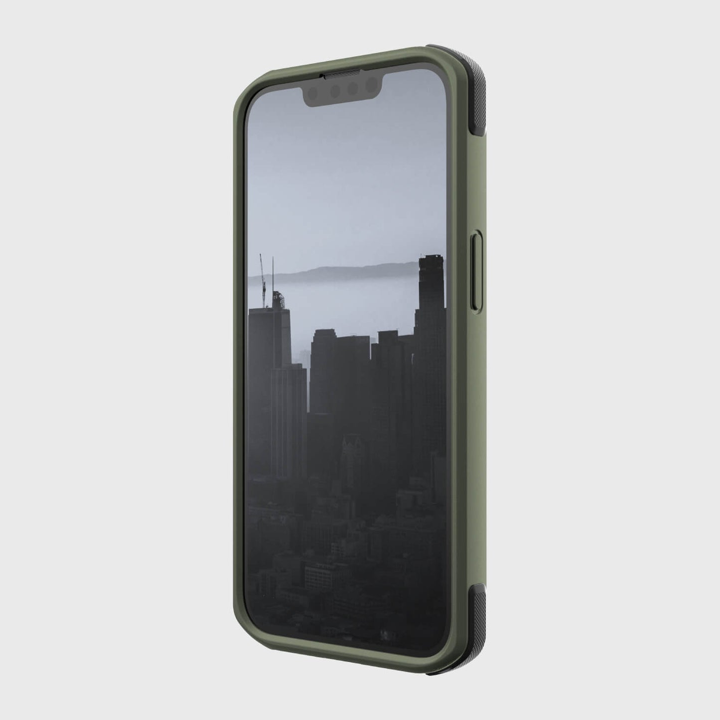 The back view of the Raptic iPhone 14 Case ~ Secure built for MagSafe in olive green.