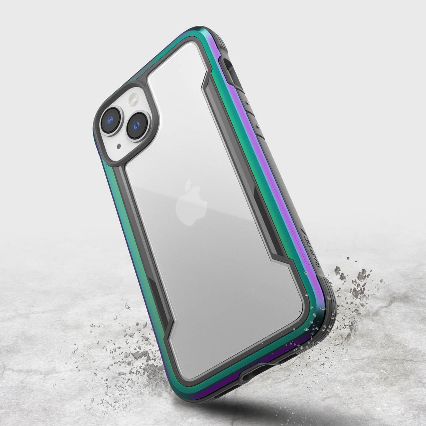 The back view of the Raptic iPhone 14 Case - Shield with military-grade drop test and screen protection features.
