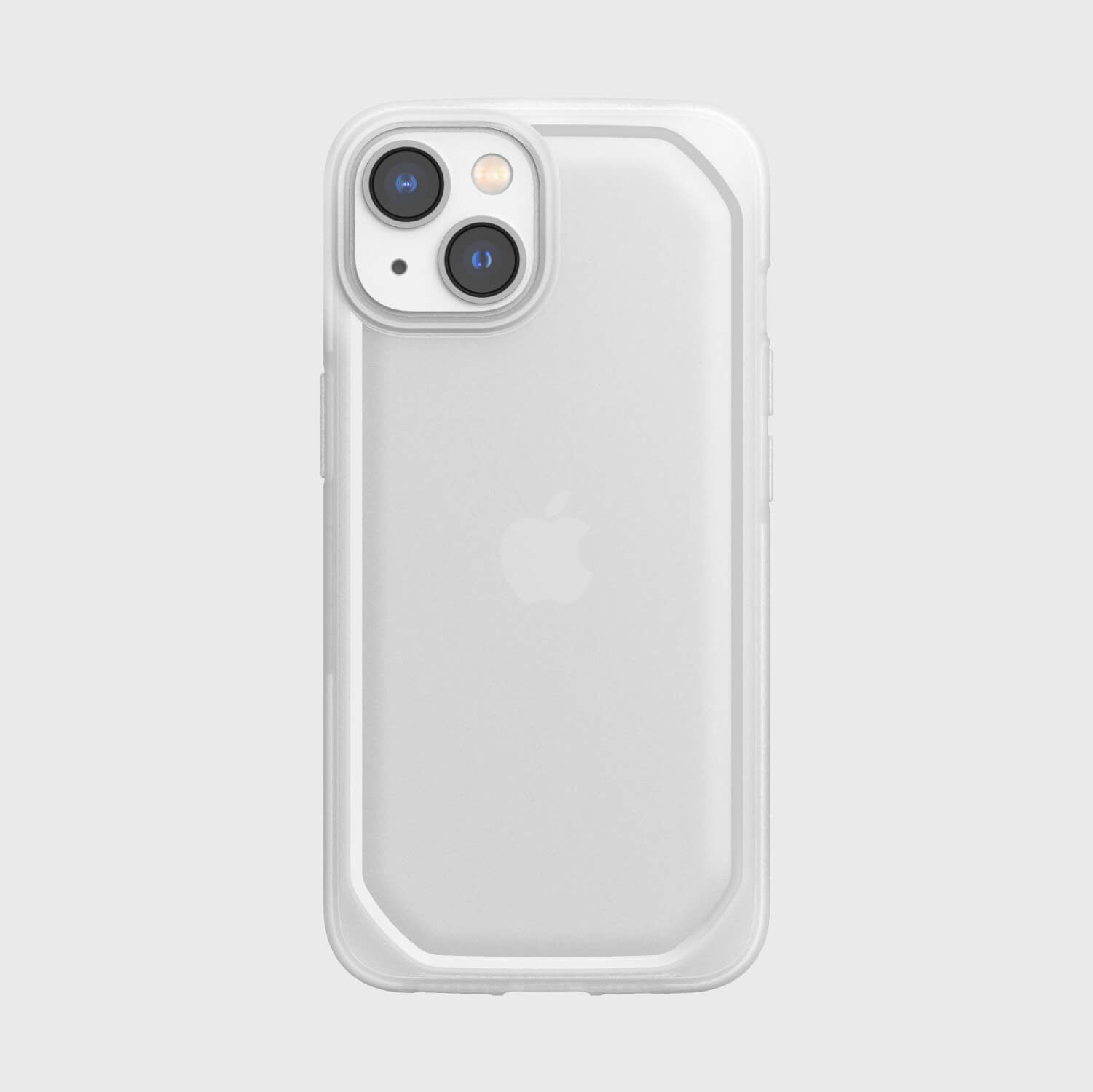 The environmentally friendly Raptic Slim iPhone 14 case with slim design and textured depth from the back view.