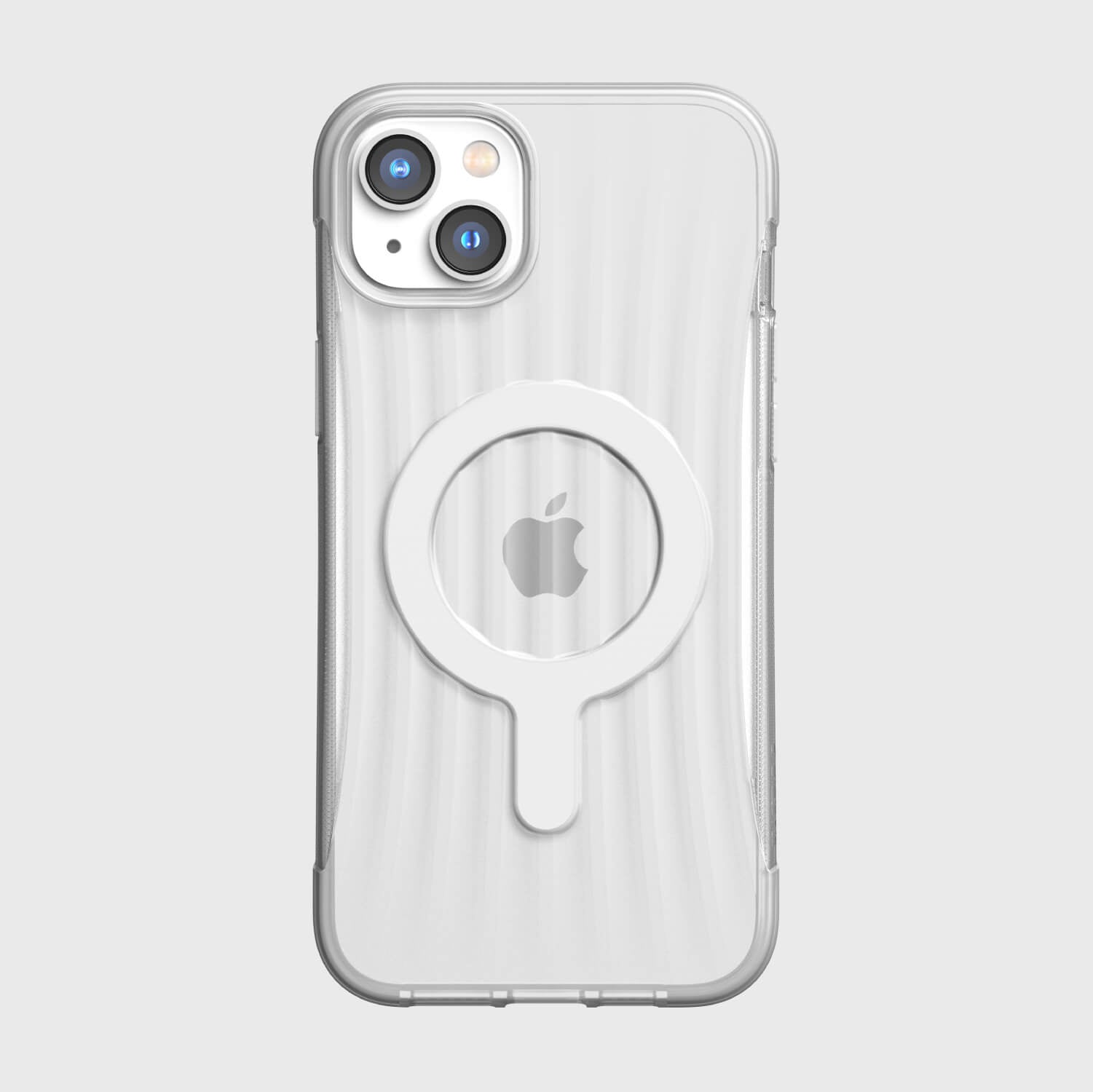 The back of an iPhone 14 Plus Case ~ Clutch MagSafe with a magnifying glass. (Brand Name: Raptic)